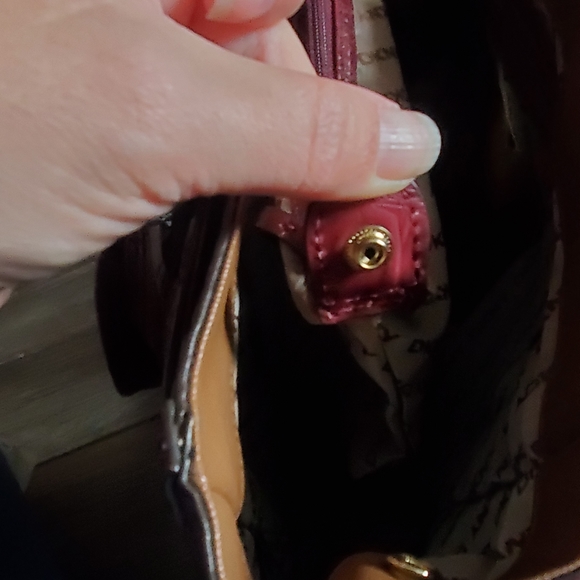 Large DKNY red croc satchel - Picture 11 of 13